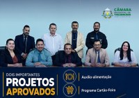 Câmara de Theobroma aprova projetos que instituem auxílio-alimentação e Programa Cartão-Feira